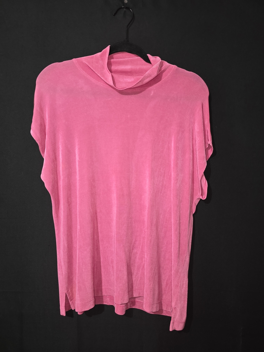 Chico's Vibrant Pink Draped Cowl-Neck Tunic